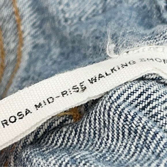 Rag & Bone 24 Rosa Mid Rise Walking 0180 Shorts bermuda Blue Denim Jean cotton - Picture 9 of 13